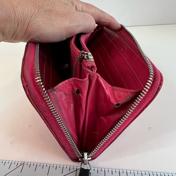 CHANEL Matelasse CC Logo Long Wallet Rose Pink Patent Leather - Picture 9 of 15